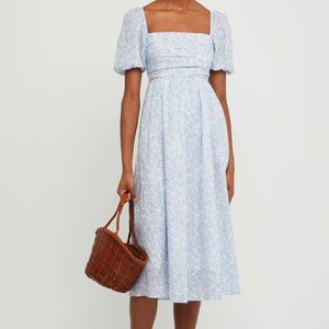 O.P.T. River Dress- Blue Floral XS NWT